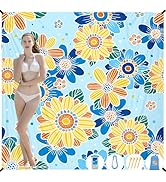 Aroveea Beach Blanket Waterproof Sandproof 1-7 Adult Oversized 78 '' × 81 '' Lightweight Durable ...