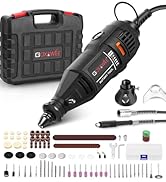 GOXAWEE Rotary Tool Kit with MultiPro Keyless Chuck and Flex Shaft -140pcs Accessories Variable S...