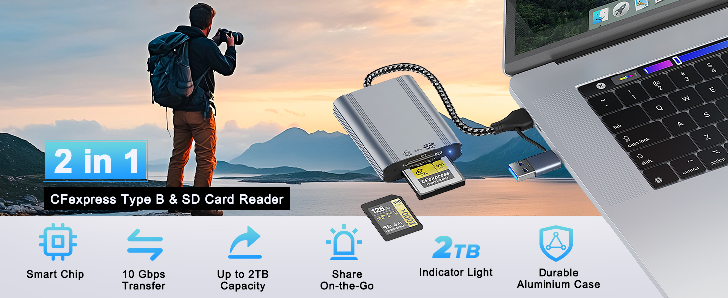 CFexpress Type B &amp;amp; SD Card Reader
