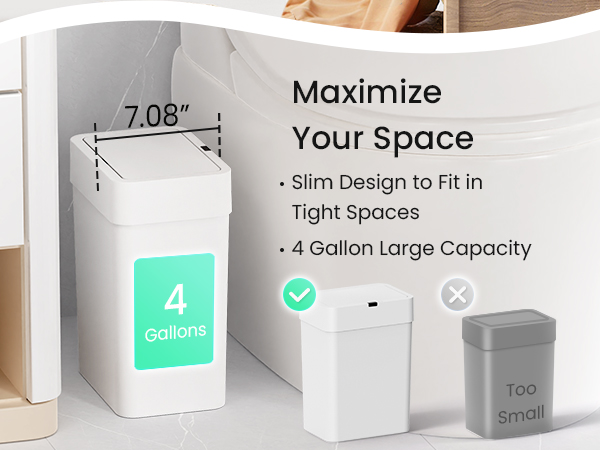 Bathroom small trash can