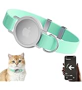 AirTag Cat Collar, Ultra Elastic Cat Tracker Collar with Apple Air Tag Holder, [Lightweight &amp; Scr...