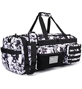 LHI 50L Tactical Duffle Bag for Men, 3-in-1 Gym Duffle and Backpack, Shoe Compartment, Laptop Sle...