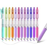 Xipan Acrylic Colored Pens Set, 12 Colors Retractable Gel Ink Pens, 0.7mm Fine Point Colorful Pen...