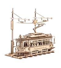 3D Wooden Puzzles for Adults, 1:24 Scale Model Car Kits-Classic City Tram, Wooden Models for Adults ...