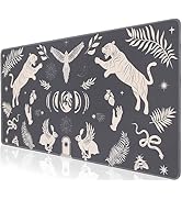 L-SPOUTTO Black Mystical Desk Mat for Keyboard and Mouse,Astrology XXL Gaming Mouse Pad,Large 35....
