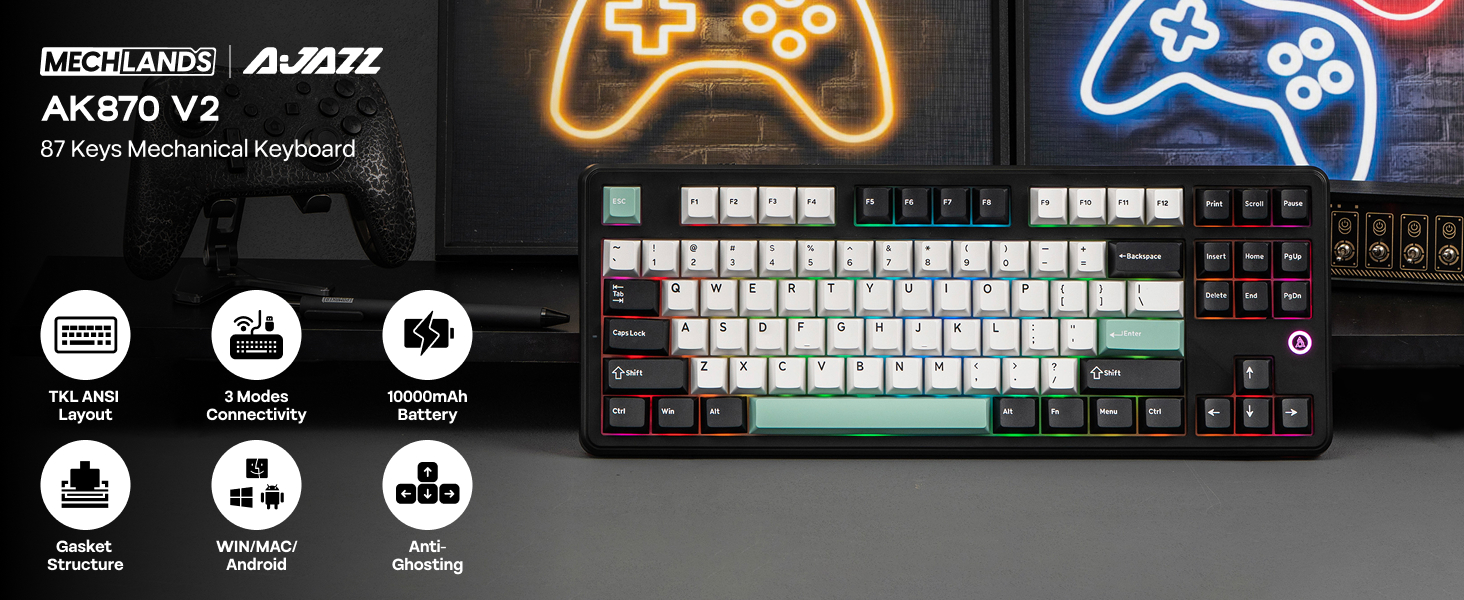 AK870 V2 Black Green