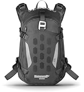 Rhinowalk Motorcycle Backpack – Helmet Holder, Rain Cover, Hydration Bladder Hole – Sports Backpa...