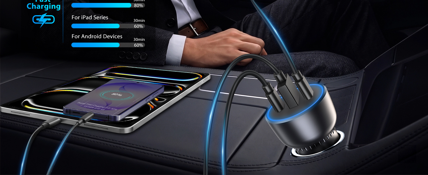 90W max car charger