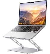 Orlian Foldable Aluminum Laptop Stand for 10-17.3" Laptops, Height Adjustable Portable Ergonomic ...