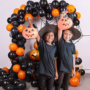 Black Orange Balloons orange and black balloons halloween party kits