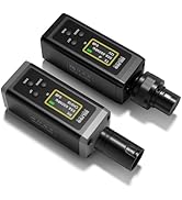 HHLPRO UHF Wireless XLR Transmitter and Receiver, 150 ft Range, Plug-on Wireless Microphone Adapt...