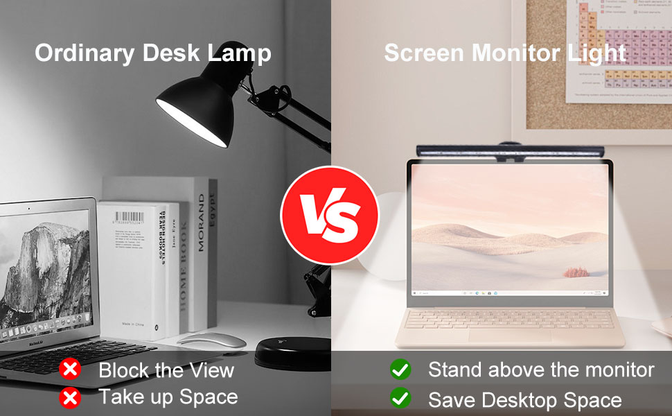 Laptop monitor lamp