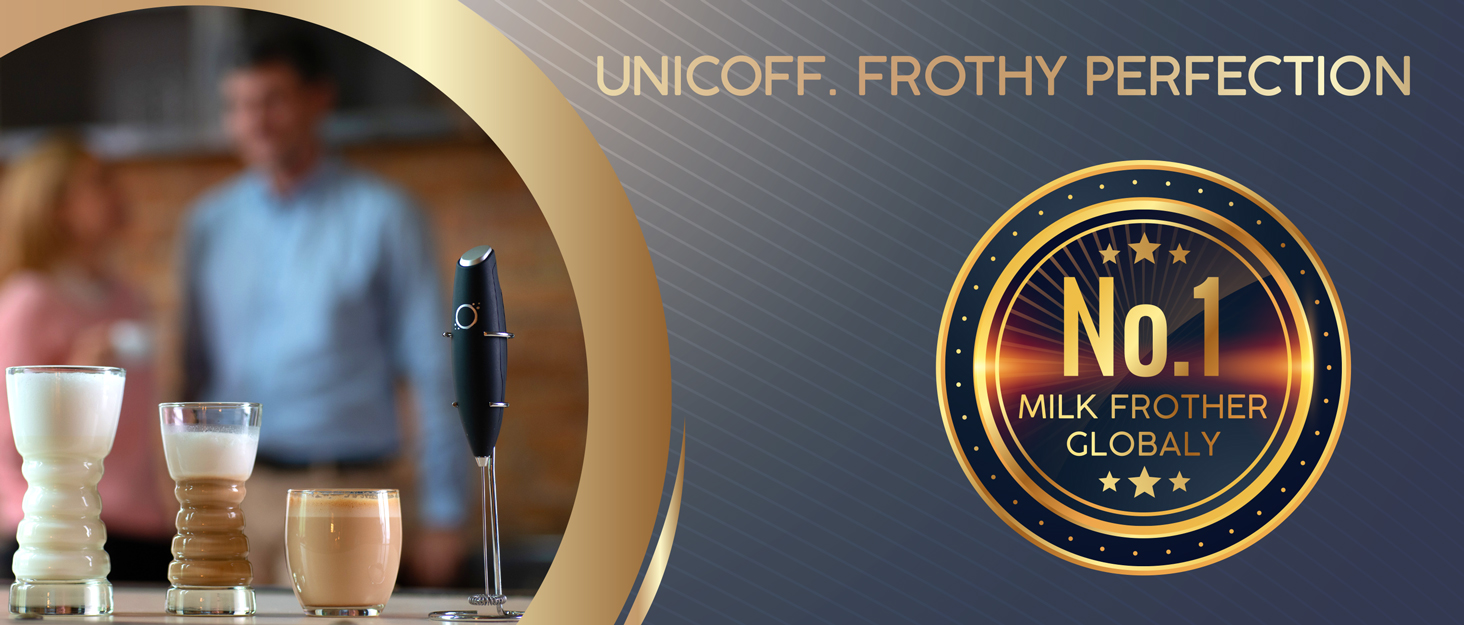 Cappuccino maker on a kitchen counter for making lattes, smoothies, and cocktails.