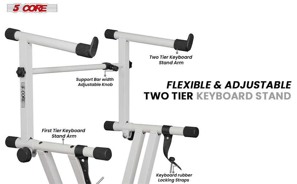 Keyboard Stand Single X Style 7 Adjustable Digital Electric Piano 61 76 88 Keys