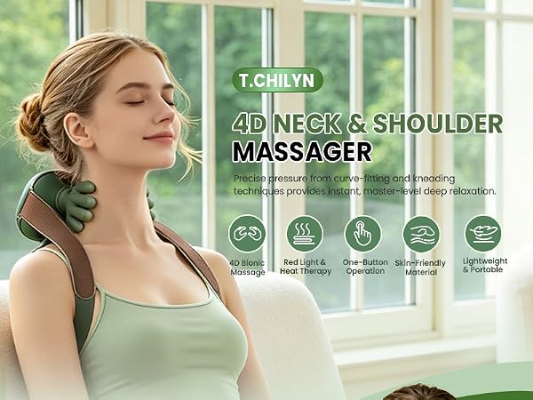 2026 Upgrade Edition 4D Neck Massager with Heat