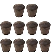 Wealrit 10 pcs Small Cone Cabinet Knobs with Screws,Black Walnut Drawer Handles,Wood Cabinet Hand...
