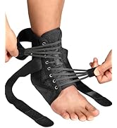 Fitomo Quick Lace Up Ankle Brace for Women Men with Removable Side Splints, Adjustable Ankle Supp...