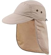 Connectyle Mens UV Sun Protection Cap Safari Hike Cap with Neck Flap Fishing Hat
