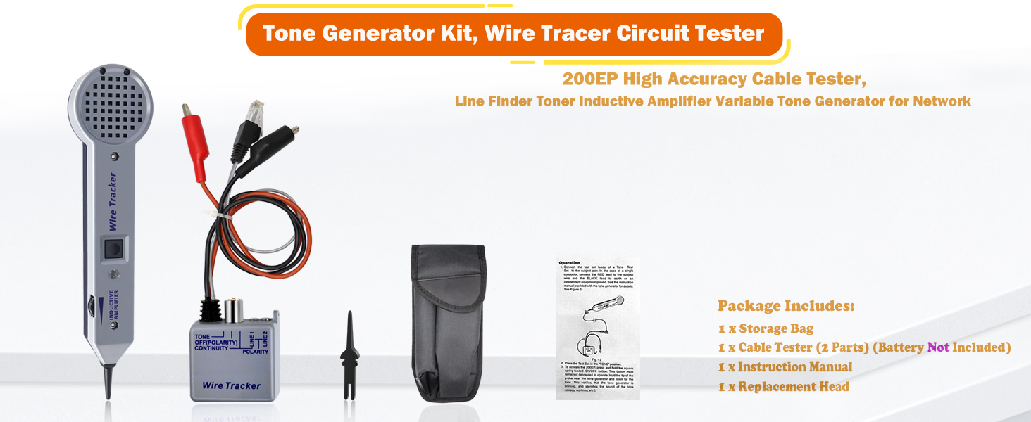 Tone Generator Kit, Wire Tracer Circuit Tester