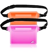 HEETA 2 Pack Waterproof Pouch, Screen Touch Sensitive Waterproof Dry Bag with Adjustable Waist St...