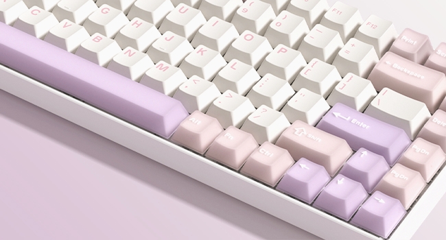 Mechanica Keyboard Keycaps Pink, Jelly PBT Keycaps, Translucent Jade Keyboard Key caps