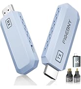 Wireless HDMI Transmitter and Receiver 4K Decode 1080P Output Ultra Low Latency, Plug&amp;Play 2.4G/5...