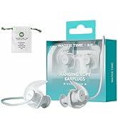 WATERTIME Waterproof Swimming Neckband Ear Plugs for Adults - Reusable Silicone Ear Plugs for Wom...