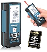 Laser Measuring Tool, 500FT Laser Measure Tool with ±1/16" Accuracy, IP54 Laser Distance Meters w...