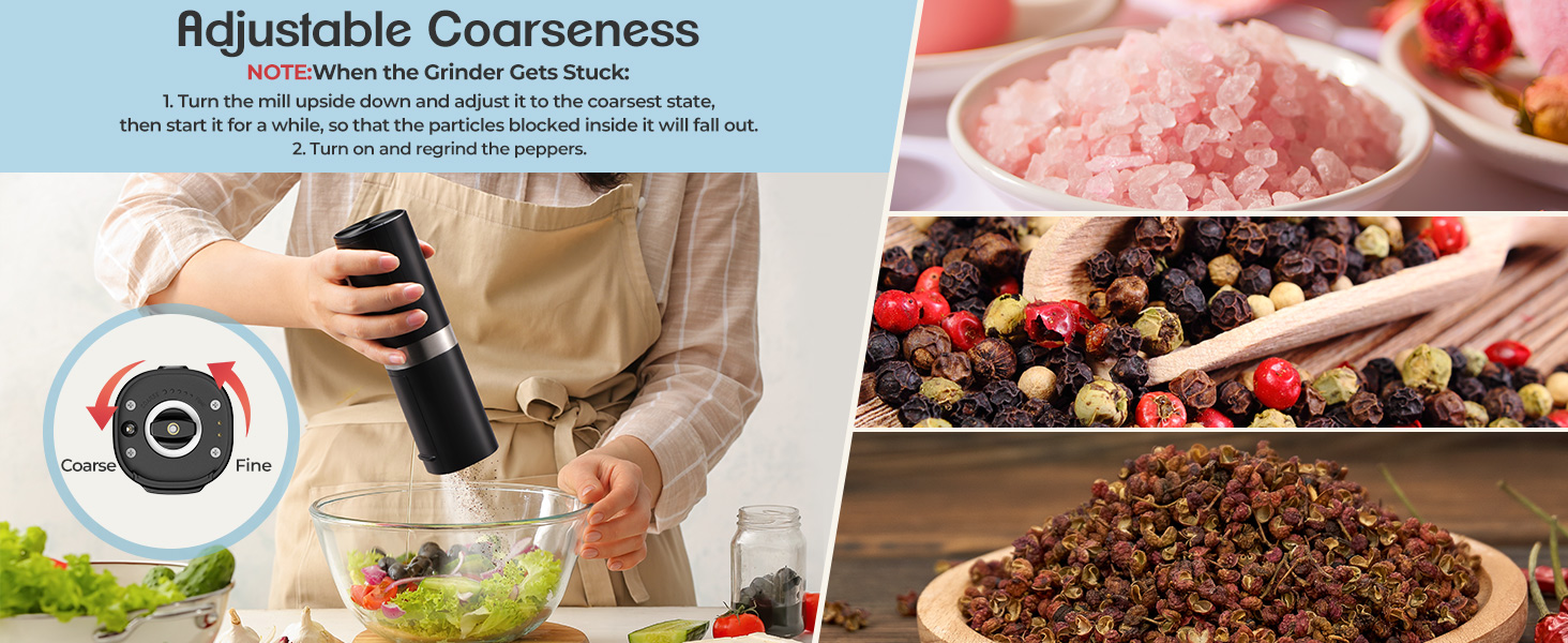 electric pepper and salt grinder