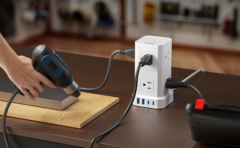 Power Strip Tower with USB