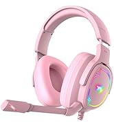 Jimonyer Gaming Headset for PC/PS5/PS4/Xbox One/Switch, Stereo Surround Sound Gaming Headphones w...