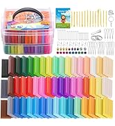 CiaraQ Polymer Clay Starter kit, Oven Bake Modeling Clay with Sculpting Tools, 50 Colors, 2.8 lb