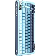 F75 Mechanical Keyboard, 75% Hot Swappable Gasket Structure Tri-Mode Gaming Keyboard, 81 Keys RGB Bl...