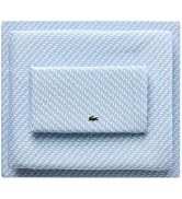 Lacoste Mini Geo Logo 100% Percale Cotton 3-Piece Sheet – Cool, Crisp, Matte, and Durable, Oeko-T...