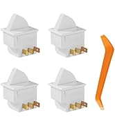 4PCS Refrigerator Door Light Switch - 3 Pin Momentary Switch Compatible with GE, Whirlpool, Mayta...