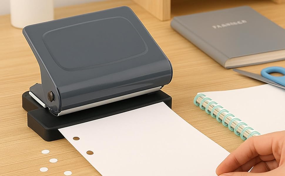 10 Hole Punch Binding Machine for Planners - Black