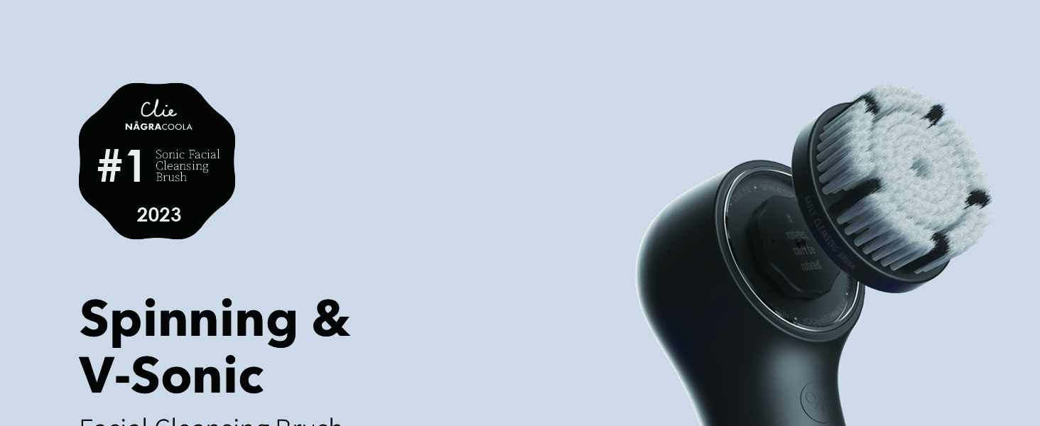 spin and V-sonic face scrubber