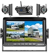ZEROXCLUB Magnetic Wireless Backup Camera: 7" HD 1080P DVR Monitor with 1 Rear View, 2 Side View ...