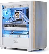 darkFlash ATX PC Case, Genuine Birch Wood, High Airflow, Pre-Install 4x120mm PWM ARGB Fans Comput...