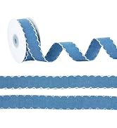 Craftdady 10 Yard Denim Ribbon Steel Blue 1 Inch Jeans Cloth Fabric Strip | Polyester Cloth Layer...