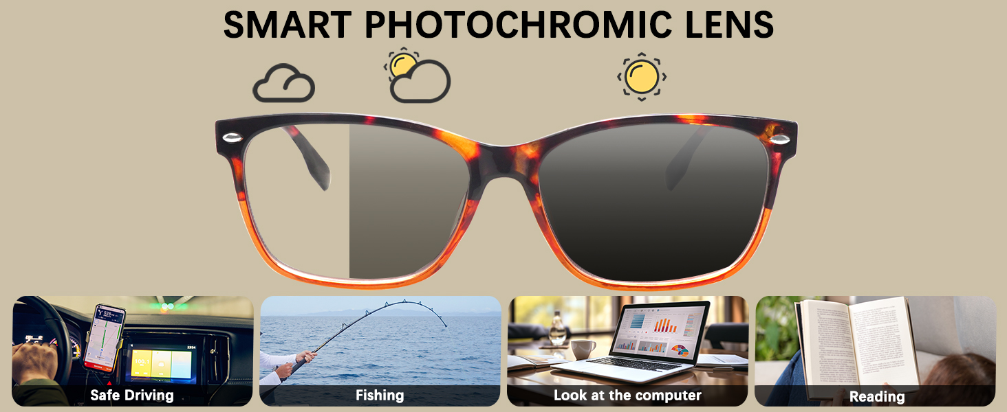 Photochromic Gray Sunglasses