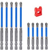 Saipe 2023 New 10pcs Magnetic Special Flat Slotted Phillips Cross Head Screwdriver Bit Sets for E...