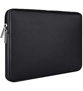 RAINYEAR 14 Inch Laptop Sleeve Soft PU Leather Case Protective Water Resistant Zipper Cover Carry...