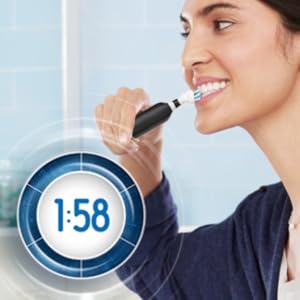 Built in 2-minute timer pulses every 30 seconds to let you know when to switch areas of the mouth