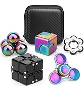 9PCS Fidget Toys Set for Adults, Sensory Pack with Fidget Chain, Infinity Cube, Fidget Spinner Cu...