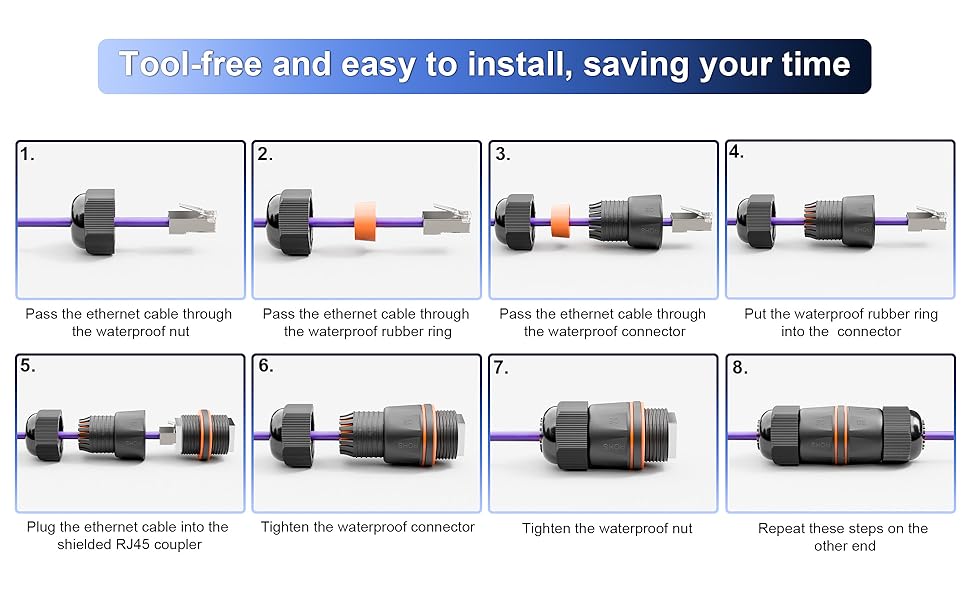  rj45 impermeable conectores