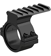 Beileshi 1-Inch 1" Scope Ring Adaptor Tactical Barrel Clamp Mount with Rail for Scope Flashlight ...