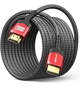 JSAUX 8K HDMI Cable 2.1 15FT 2-Pack 48Gbps 8K &amp; 4K Ultra High Speed Cord (4K@120Hz) eARC HDR10 HD...