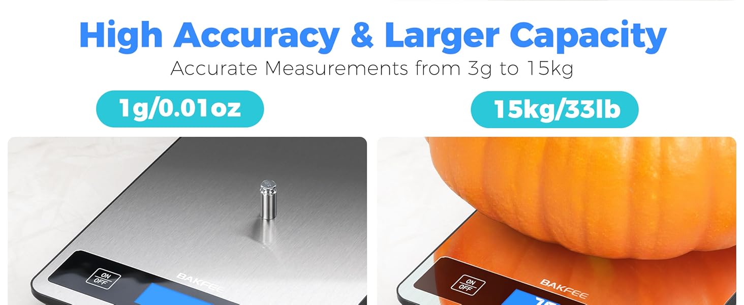 BAKFEE Food Scale, Rechargeable Kitchen Scale