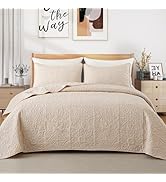 Whale Flotilla 3 Piece Queen Size Quilt Set, Soft Reversible Embossed Queen Quilts Bedding Set, L...